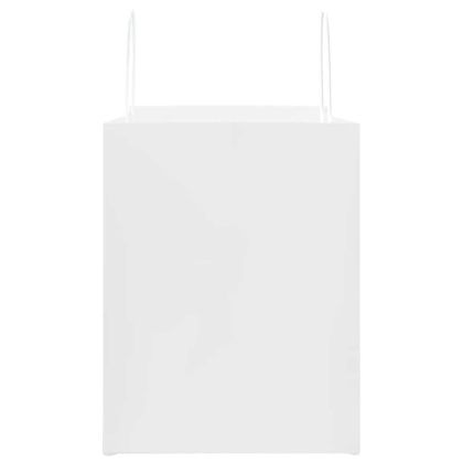 Хартиени торбички 50 бр с дръжки бели 32x22x28 см