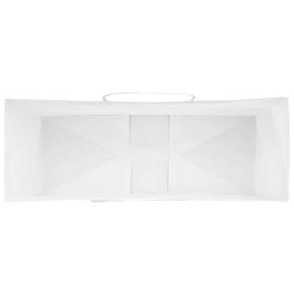 Хартиени торбички 250 бр с дръжки бели 45x17x48 см