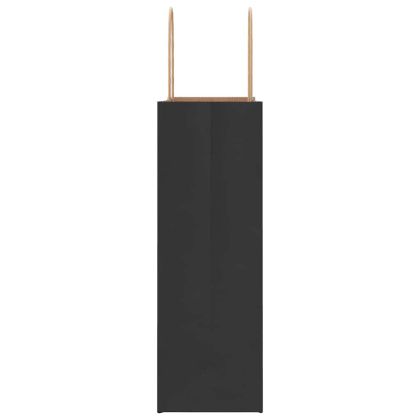Хартиени торбички 250 бр с дръжки черни 26x12x35 см