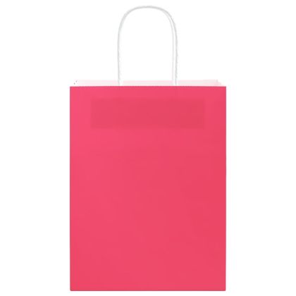 Хартиени торбички 250 бр с дръжки розови 21x11x28 см