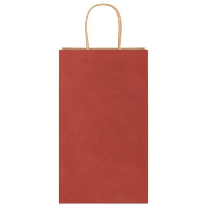 Хартиени торбички 250 бр с дръжки червени 21x11x36 см