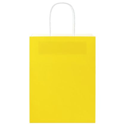 Хартиени торбички 250 бр с дръжки жълти 21x11x28 см