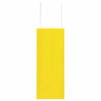 Хартиени торбички 250 бр с дръжки жълти 21x11x28 см