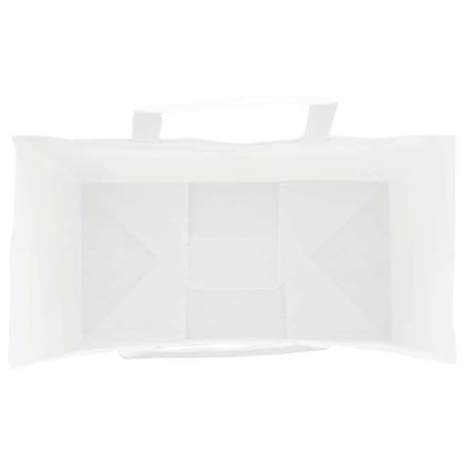 Хартиени торбички 250 бр с дръжки бели 21x11x28 см