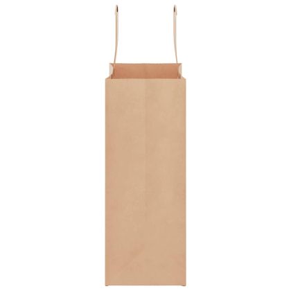 Хартиени торбички 250 бр с дръжки кафяви 21x11x28 см