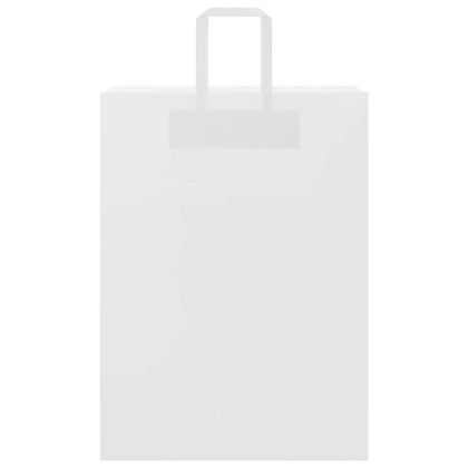 Хартиени торбички 50 бр с дръжки бели 32x17x44 см
