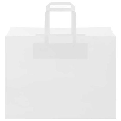 Хартиени торбички 250 бр с дръжки бели 32x17x25 см