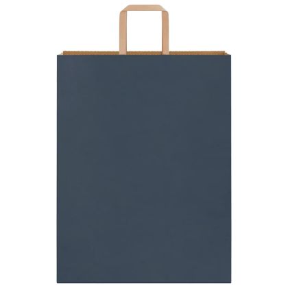 Хартиени торбички 250 бр с дръжки сини 32x12x42 см