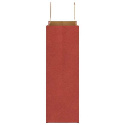 Хартиени торбички 250 бр с дръжки червени 26x12x35 см