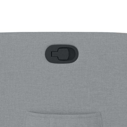 Изправящ реклайнер стол, светлосив, текстил