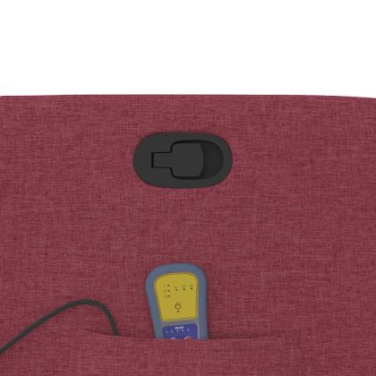 Масажен изправящ наклоняем стол, виненочервен, текстил