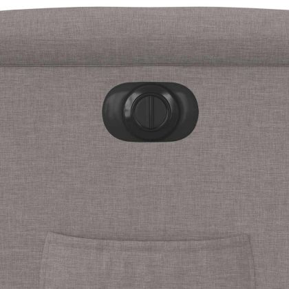 Електрически реклайнер стол, таупе, текстил