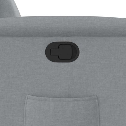 Изправящ реклайнер стол, светлосив, текстил