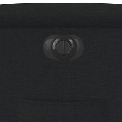 Електрически стол реклайнер, черен, текстил