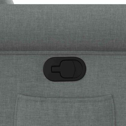 Изправящ реклайнер стол, тъмносив, текстил