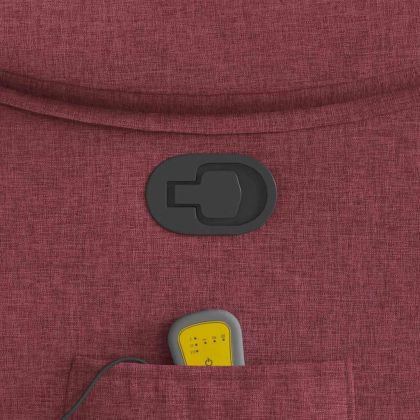 Масажен наклоняем стол, виненочервен, текстил