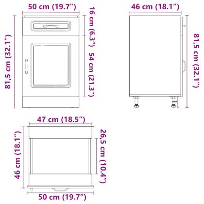 Кухненски шкаф, "Kalmar", дъб сонома, инженерно дърво
