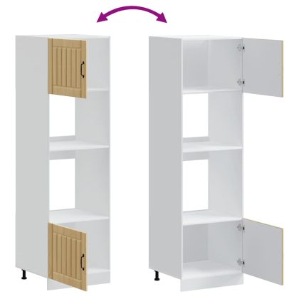 Шкафове за фурна, 2 бр. "Lucca", дъб сонома, инженерно дърво