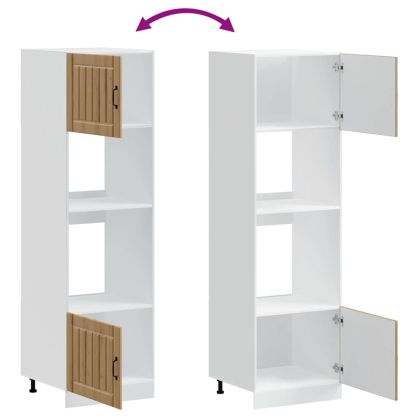 Шкафове за фурна, 2 бр., "Lucca", дъб Artisan, инженерна дървесина