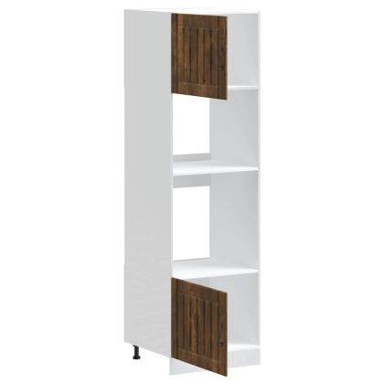 Шкафове за фурна, 2 бр. "Lucca", опушен дъб, инженерна дървесина