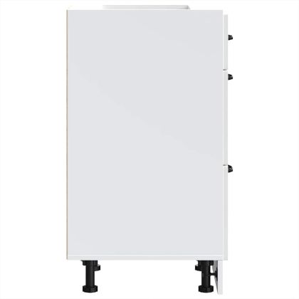 Кухненски шкаф "Lucca" с висок гланц, бяло, инженерно дърво