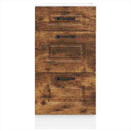 Кухненски шкаф, "Kalmar", опушен дъб, инженерно дърво