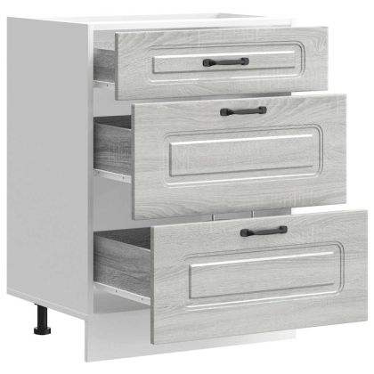 Кухненски шкаф, "Kalmar", сив сонома, инженерно дърво