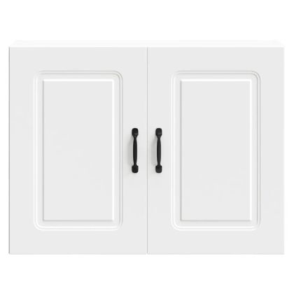 Кухненски стенен шкаф, Kalmar, бял, инженерно дърво