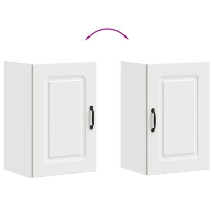 Кухненски стенен шкаф, Kalmar, бял, инженерно дърво