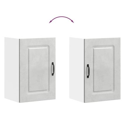 Кухненски стенен шкаф, Kalmar, бетонно сив, инженерно дърво