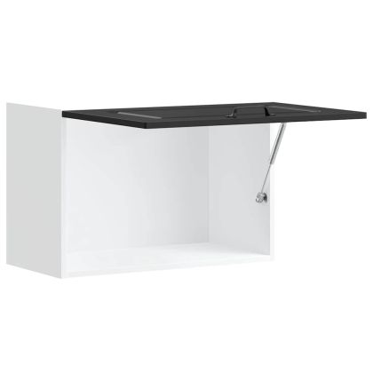 Кухненски стенен шкаф, Kalmar, черен, инженерно дърво