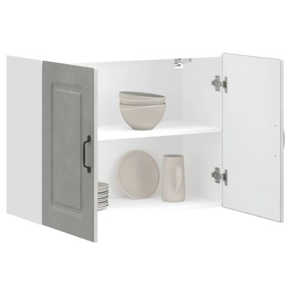 Кухненски стенен шкаф, Kalmar, бетонно сив, инженерно дърво