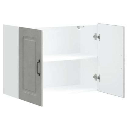 Кухненски стенен шкаф, Kalmar, бетонно сив, инженерно дърво