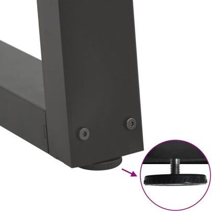 Крака за масичка за кафе, V-образна, 2 бр., антрацит, 40x(30-31,3) см, стомана