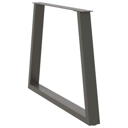 Крака за трапезна маса, V-образни, 3 бр., антрацит, 100x(72-73,3) см, стомана