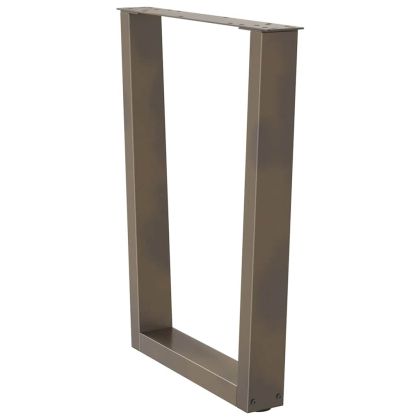 Крака за трапезна маса, V-образни, 2 бр., естествена стомана, 60 x (72-73,3) см, стомана