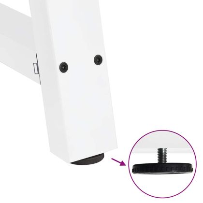 Крака за трапезарна маса, А-образни, 2 бр., бели, 90x(72-73) см, стомана