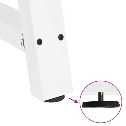 Крака за масичка за кафе, А-образни, 2 бр., бели, 60 x (42-43) см, стомана