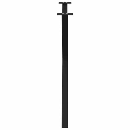 Крака за трапезна маса, X-образни, 2 бр., черни, 90 x (72-73) см, стомана