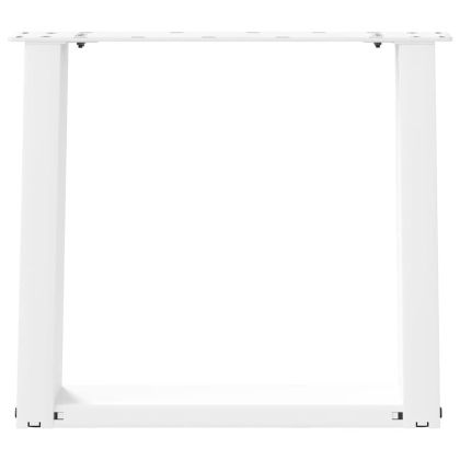 Крака за масичка за кафе, U-образни, 2 бр., бели, 50 x (42-43) см, стомана