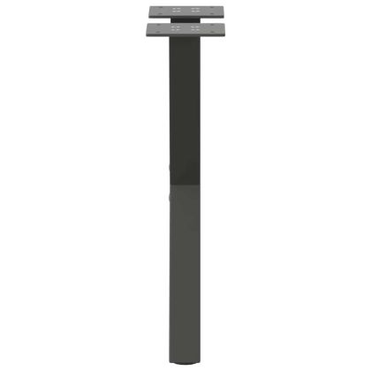 Крака за масичка за кафе, X-образни, 2 бр., антрацит, 38 x (42-43) см, стомана