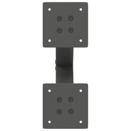 Крака за масичка за кафе, X-образни, 2 бр., антрацит, 38 x (42-43) см, стомана