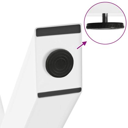 Крака за масичка за кафе, X-образни, 2 бр., бели, 70 x (30-31) см, стомана