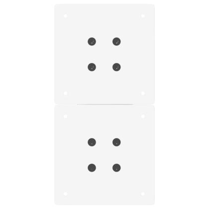 Крака за масичка за кафе, X-образни, 2 бр., бели, 38 x (42-43) см, стомана