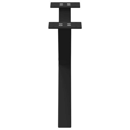 Крака за масичка за кафе, X-образни, 2 бр., черни, 60 x (30-31) см, стомана