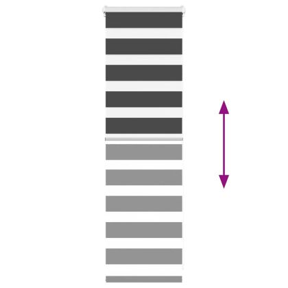 Зеброва щора черна 45x100 см Ширина на плата 40,9 см Полиестер
