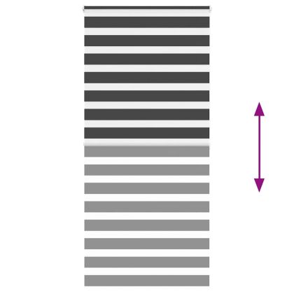 Зеброва щора черна 95x200 см Ширина на плата 90,9 см полиестер