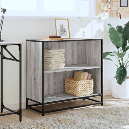 Шкаф за книги Grey Sonoma 80,5x35x76 cm Инженерна дървесина