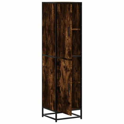 Висока дъска опушен дъб 35,5x35x139 cm Обработено дърво и метал