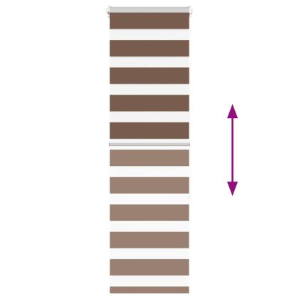 Зеброва щора кафяв 40x150 см ширина на плата 35,9 см полиестер